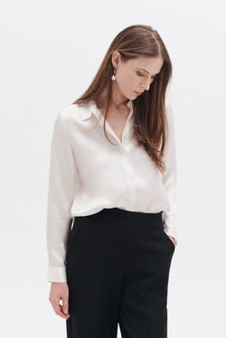 Chemise cjamie1 100% soie ivoire femme