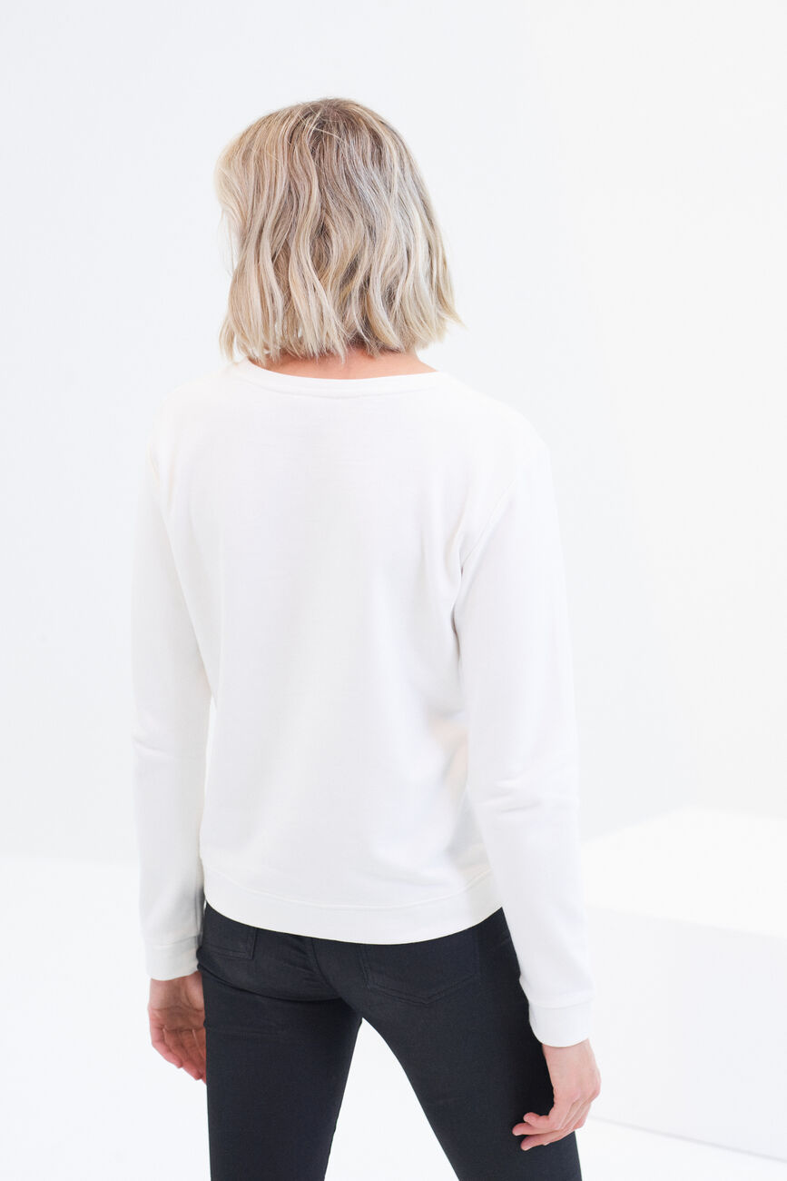 Sweat Ines ivoire femme