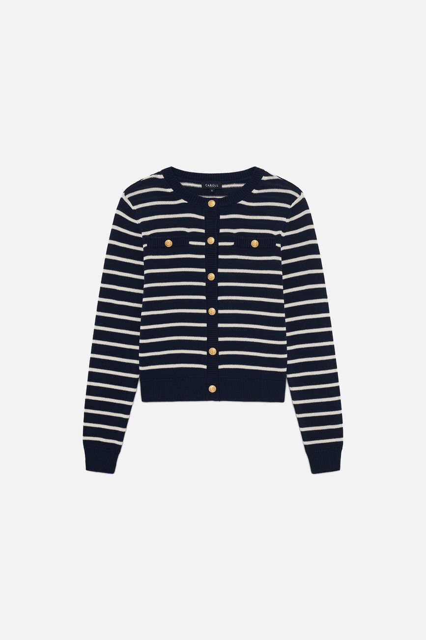 Pull Mrobin bleu marine femme