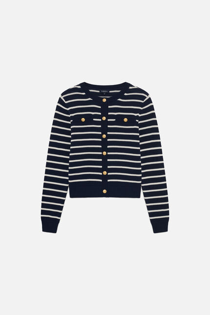 Pull Mrobin bleu marine femme