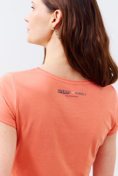 T-shirt Maxine rosa corallo donna
