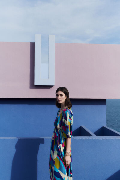 Robe ari violet femme