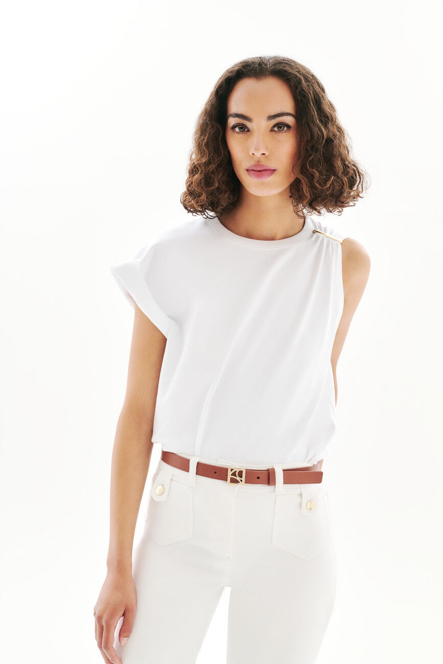 Camiseta Tlouane blanco mujer