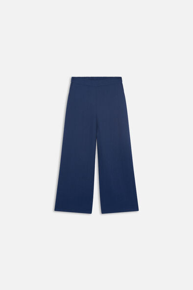 Pantalon pandi 100% lin bleu marine femme