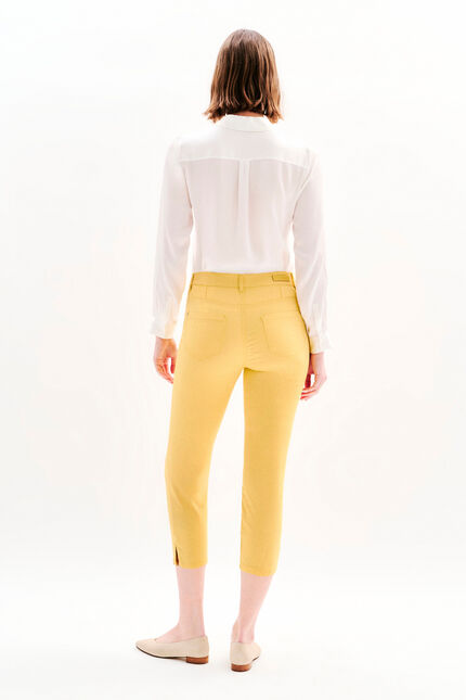pantacourt mason jaune citron femme