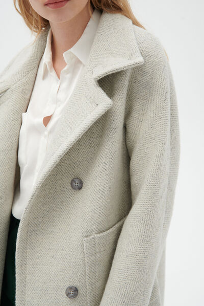 Manteau geniou ecru femme