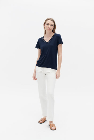 t-shirt taylor bleu marine femme