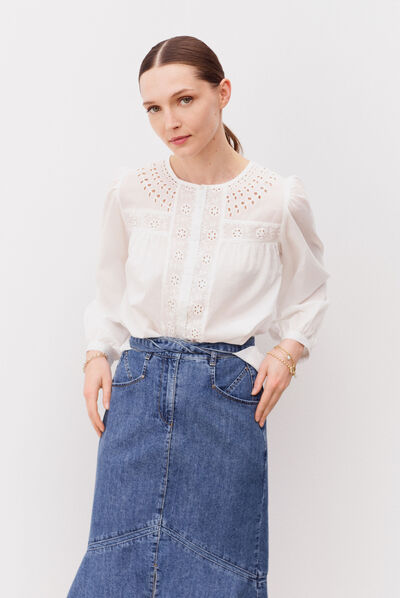 chemisier brady blanc femme