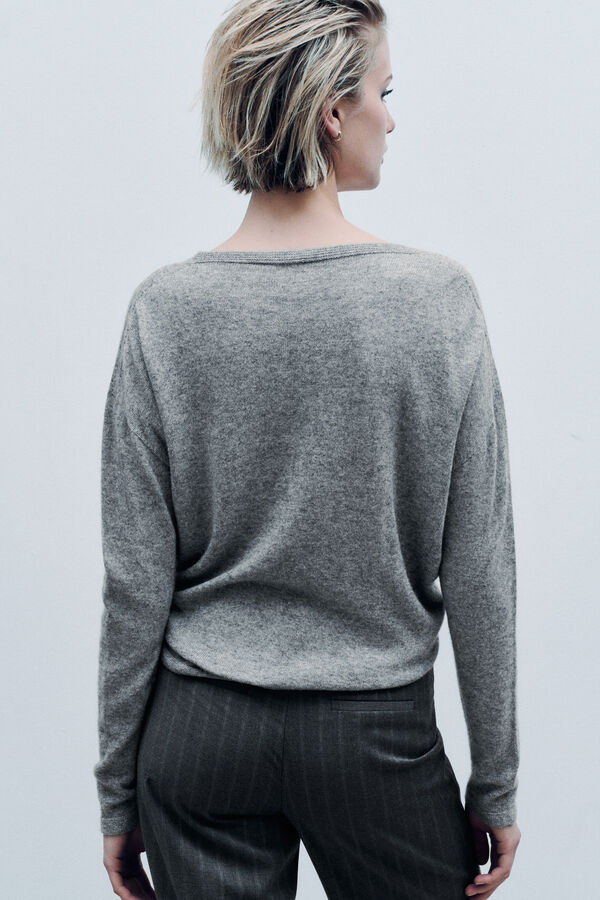 Trui Mlindsay made in Italy grijs vrouw