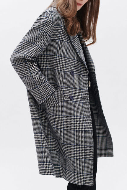 Manteau galopino bleu electrique femme