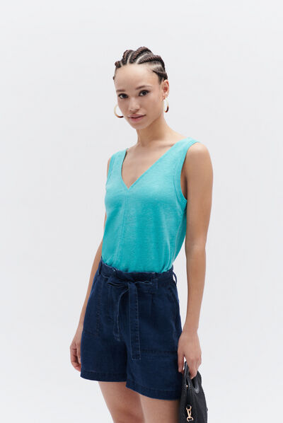 short stephen denim baby bleu femme