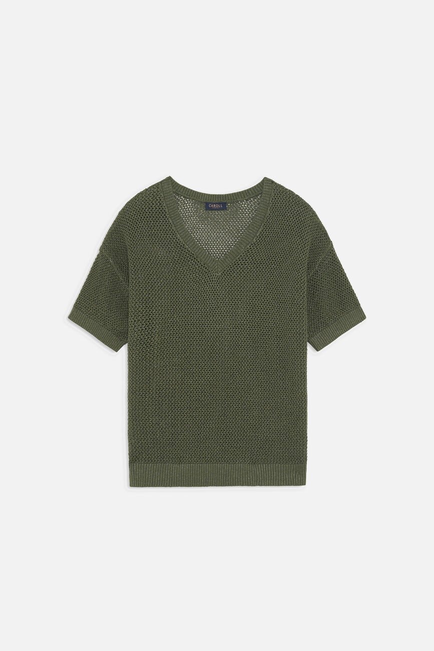 Pull Mialurex vert kaki femme