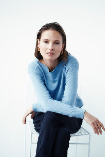 Pull bettina denim baby bleu femme