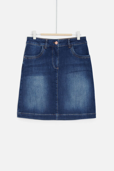 jupe zoe denim double stone femme