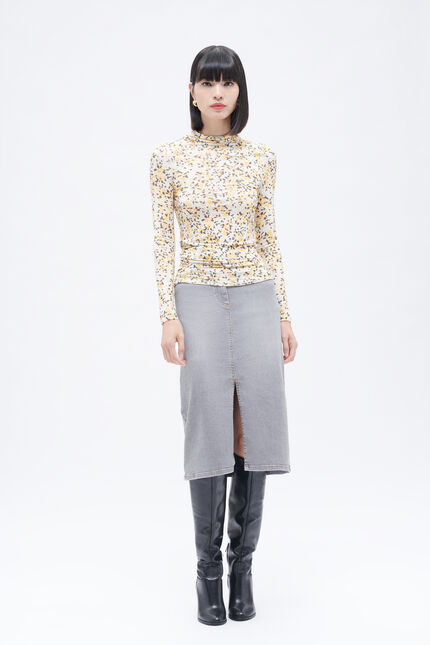 T-shirt tlilon jaune clair femme