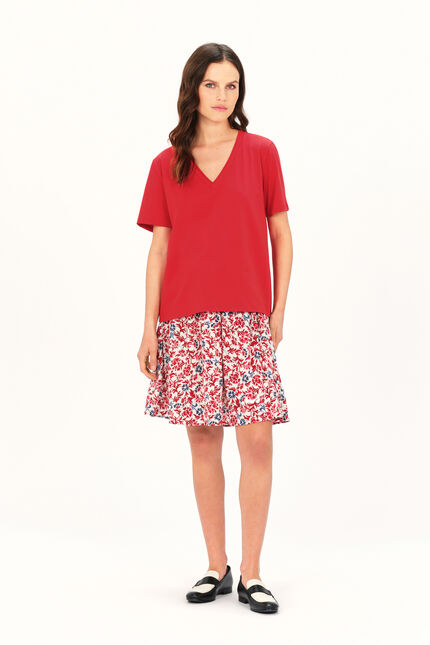 T-shirt tsally rouge clair femme