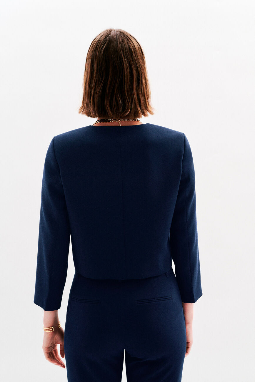 Veste Vernis bleu marine femme