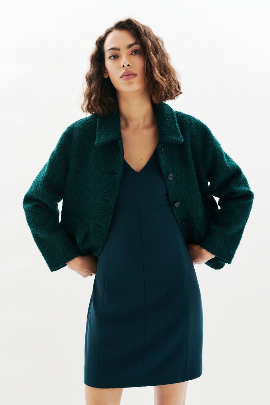 Gvanderu coat teal woman
