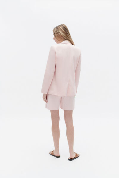 blazer amelie rose clair femme