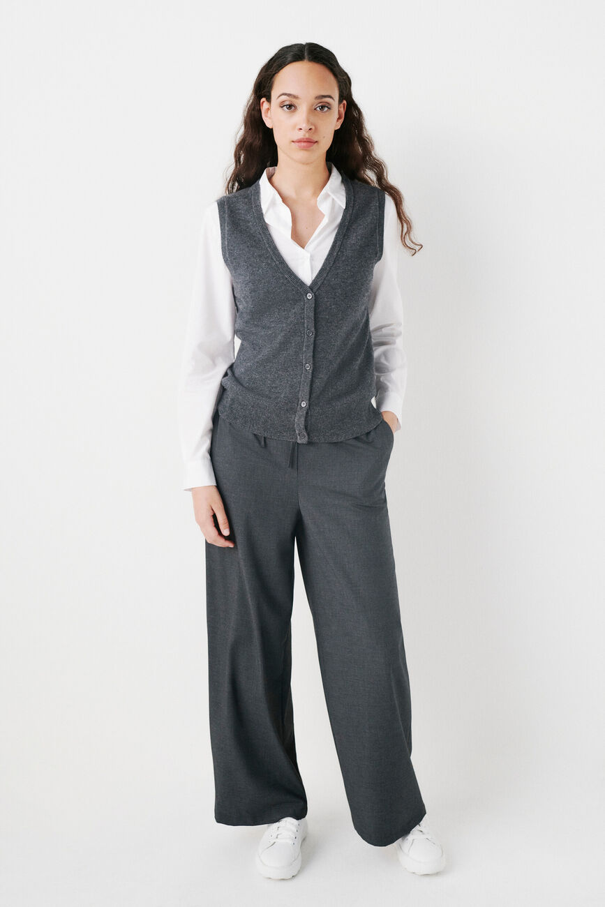 peinture3 pants dark grey woman