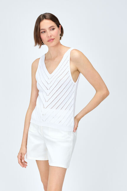 Jersey manel blanco mujer