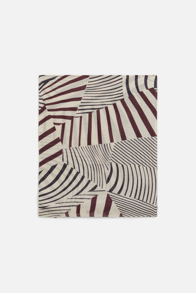 Foulard zebra bordeaux femme