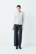 mcaroline 100% cashmere cardigan light grey woman