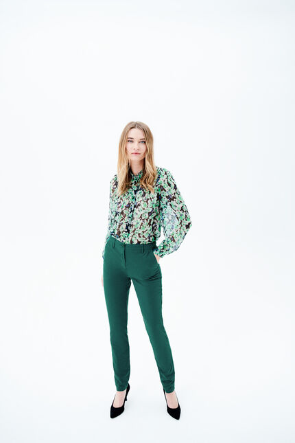 pantalon adelmo vert emeraude femme