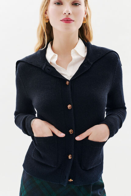 Gilet mlouna bleu marine femme