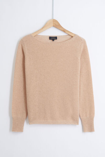 pull zofia lurex 100% cachemire rose pastel femme