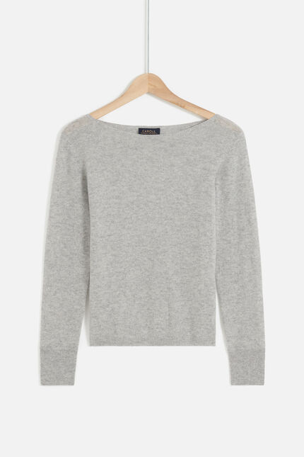 Trui mzoan 100% kasjmier lichtgrijs vrouw