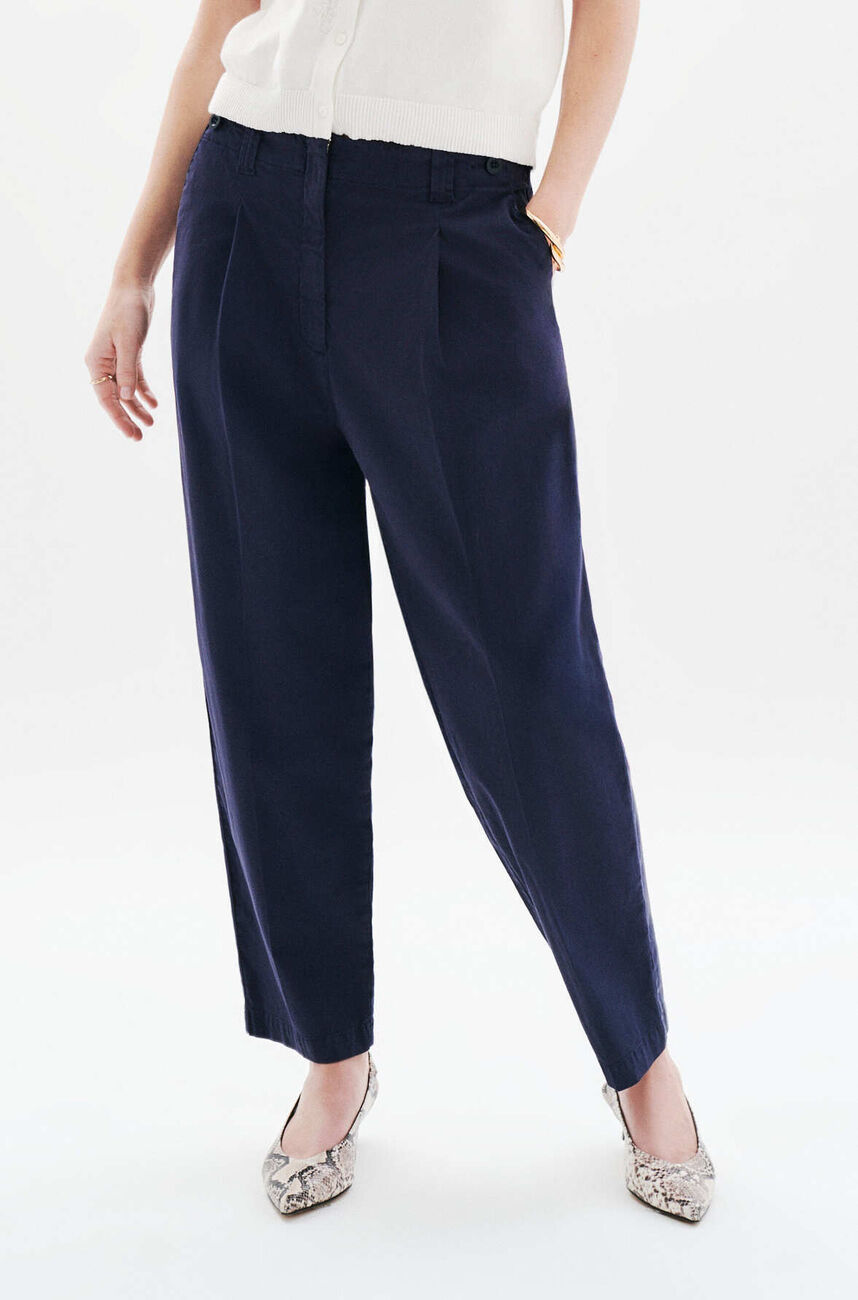 Pantalon Parrel bleu marine femme