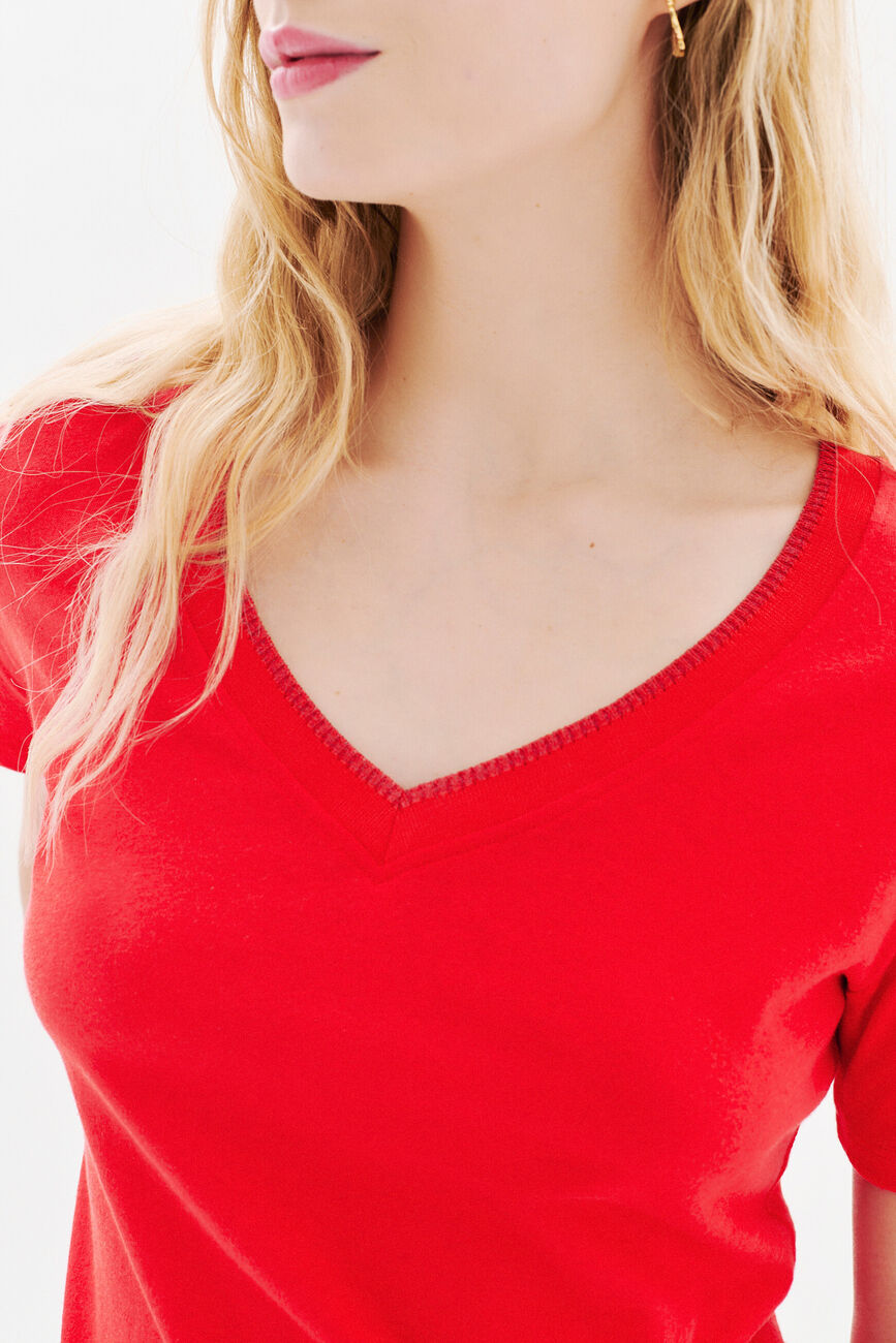 tshirt jin rouge femme
