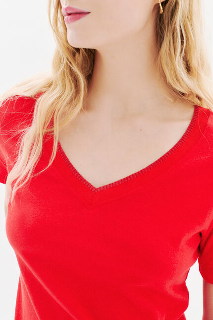 tshirt jin rouge femme