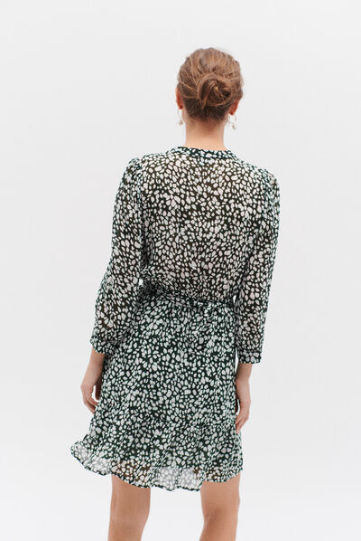 robe dalia vert kaki femme