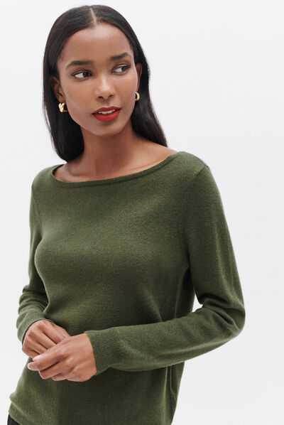Pull msofiane vert clair femme