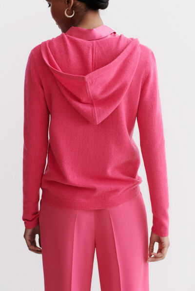 gilet basile b rose fushia femme