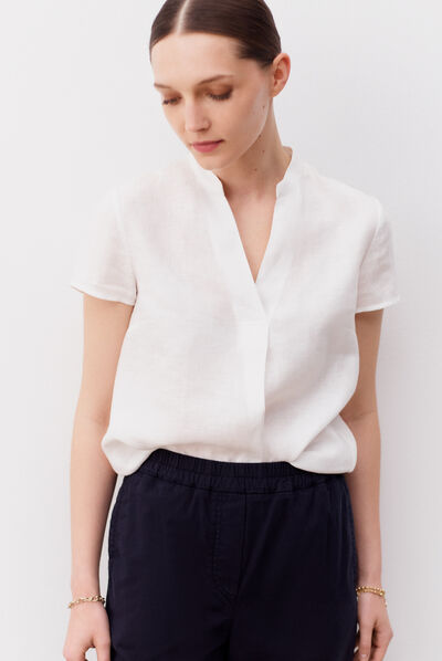 Broek Romeo marineblauw vrouw