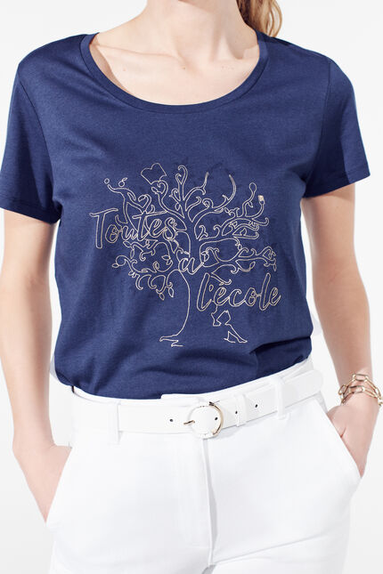 T-shirt Nessa blu navy donna