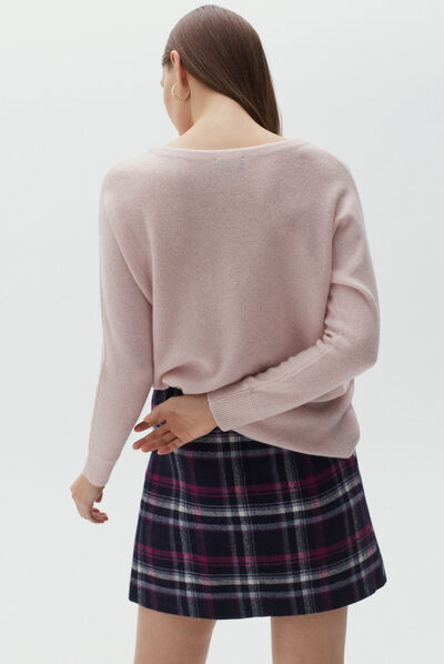 pull amelia lurex rose clair femme