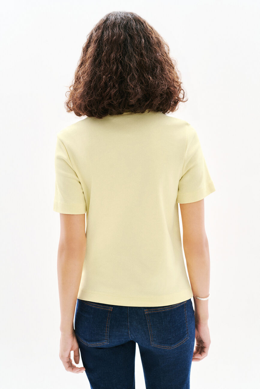T-shirt thugo giallo pastello donna