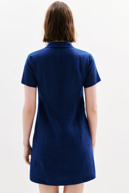 Abito Laure 100% lino blu navy donna
