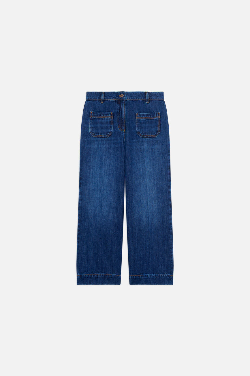 Pantalón Perkins denim doble piedra mujer