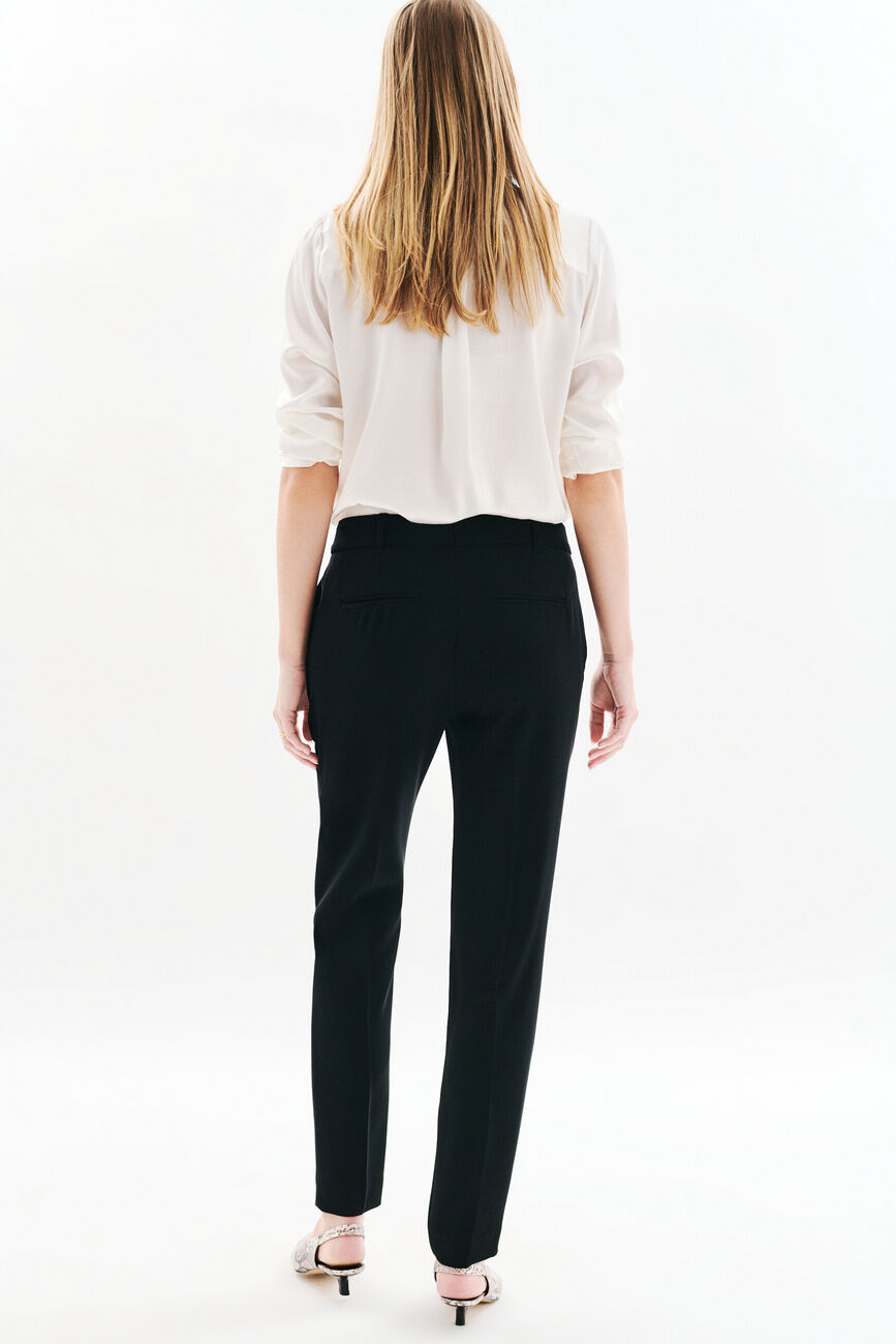 Pantalon pgautier noir femme