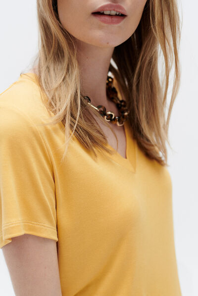 t-shirt anita jaune or femme