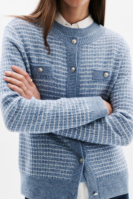 Mleonie waistcoat baby blue denim woman