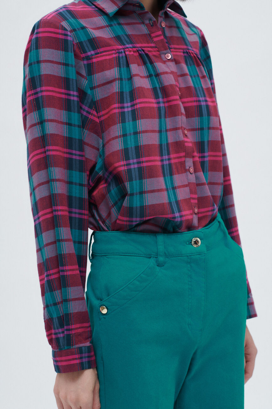 Pantalon plazzaro bleu turquoise femme