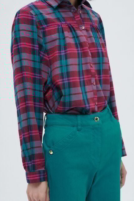 Pantalon plazzaro bleu turquoise femme
