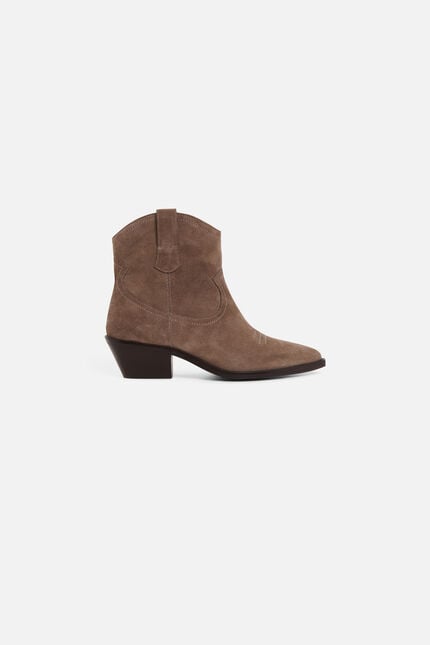 Botas Esila em camurça taupe mulher