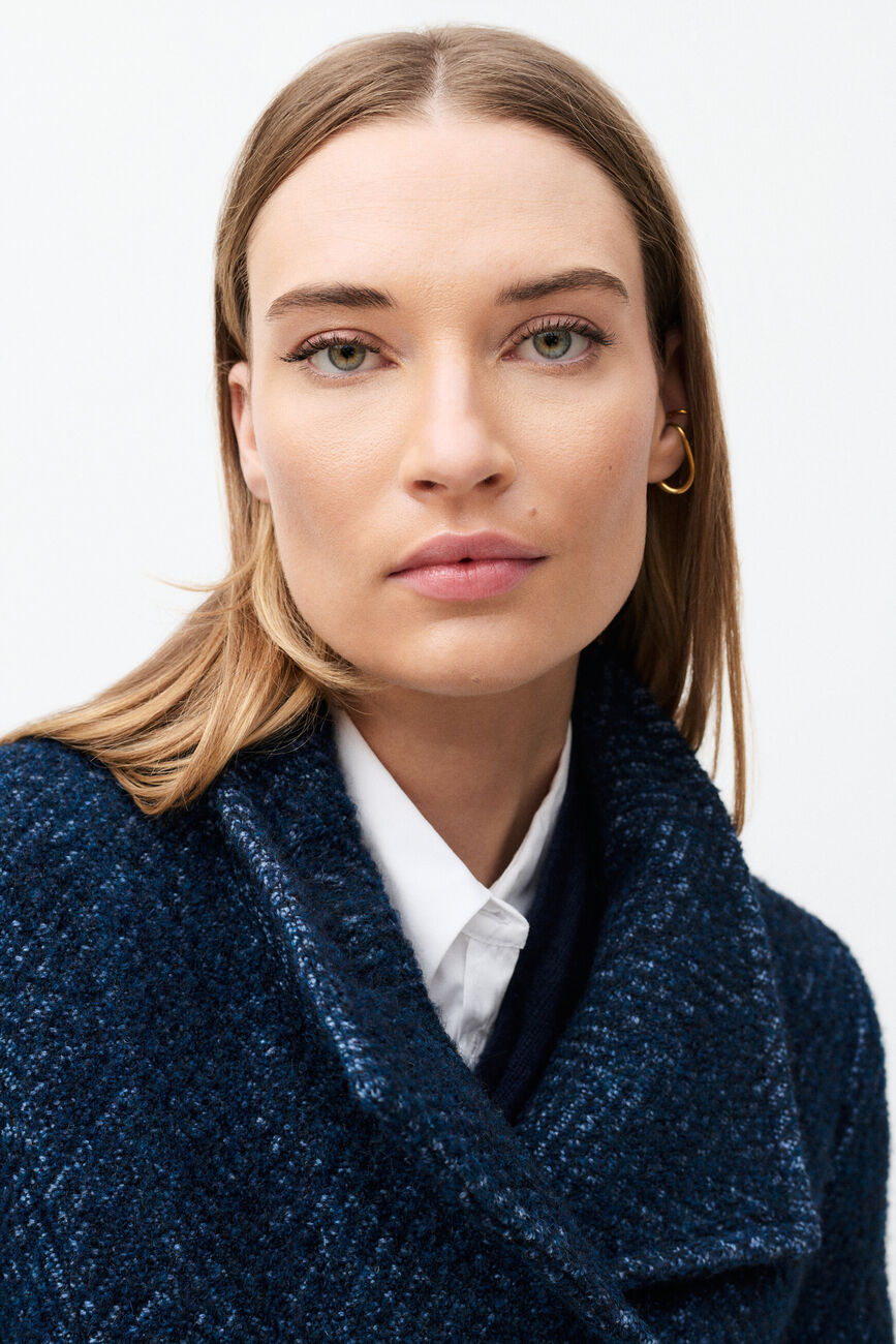 manteau ali bleu marine femme